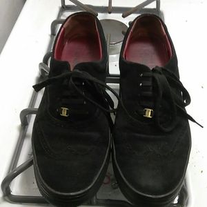 Suede wingtip Ferragamo shoes